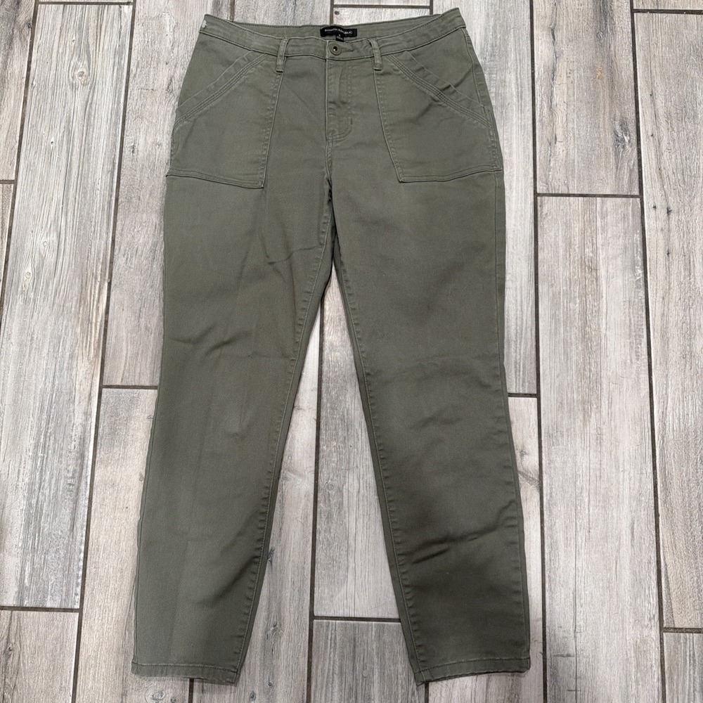 Banana Republic Women's Size 8 Olive Green Boyfriend Chino Pants NEW!